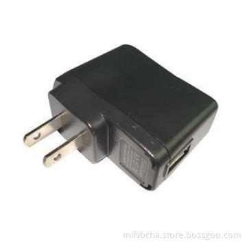 500 Ma 100 - 240v 5v Dc Ul Plug Black Matte Universal USB C